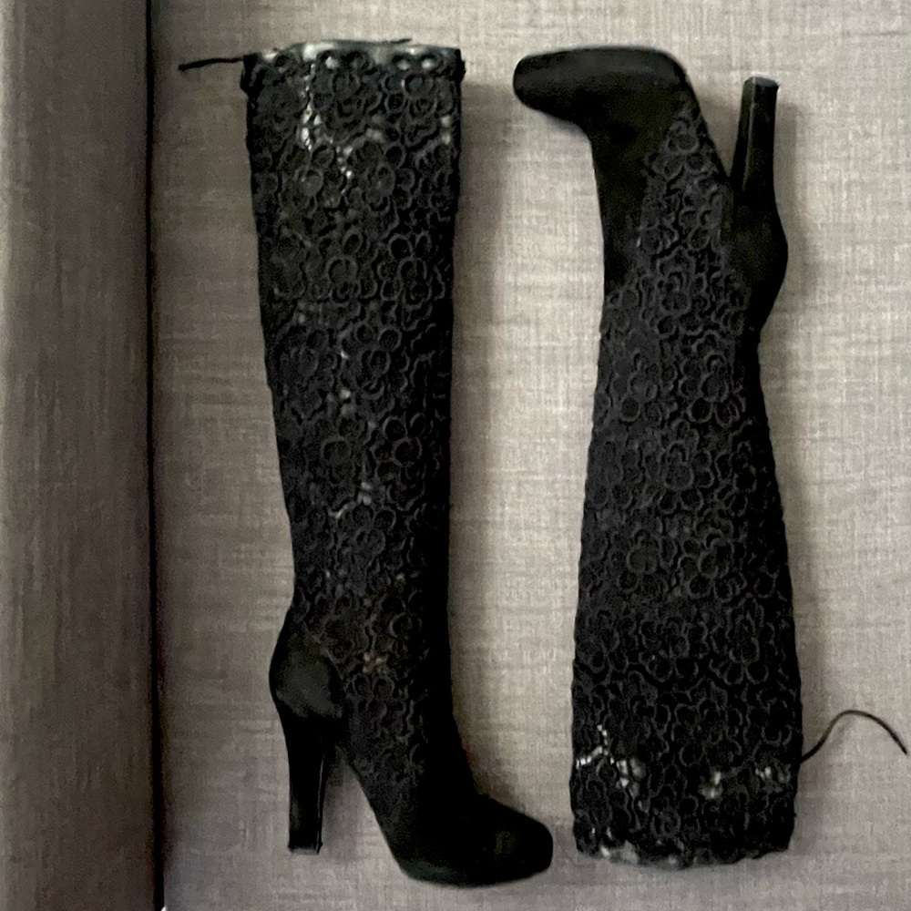 DOLCE & GABBANA TALL SUEDE BOOTS